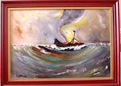 Ouragan en mer
